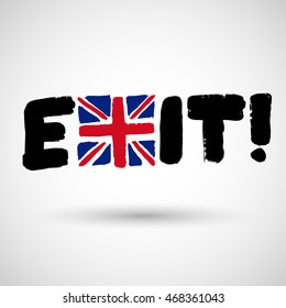 Brexit Concept Grunge Icon