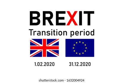 Brexit Concept. UK After Brexit. Transition Period. Vector Design.