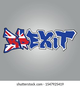 BREXIT concept. UK exit from the EU. Vector isolated.
