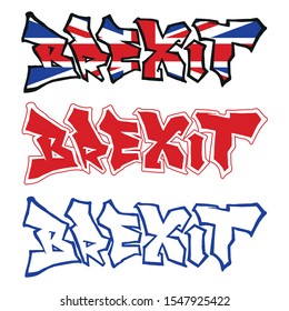 BREXIT concept. UK exit from the EU. Vector isolated.