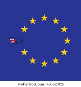 BREXIT, EU-UK referendum,vector illustration