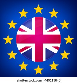 Brexit Great Britain leave European union concept illustration