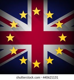 Brexit Great Britain leave European union concept illustration