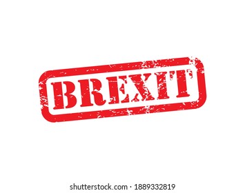 Brexit grunge style rubber stamp. Vector illustration image. Isolated on white background. 