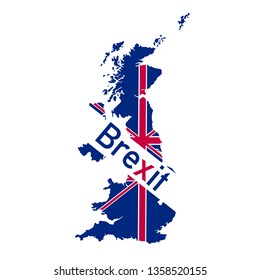 Brexit - map of disrupted Great Britain