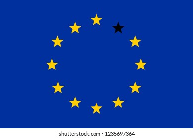 Brexit on the EU flag