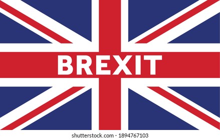 Brexit sobre la bandera de la Unión Jack