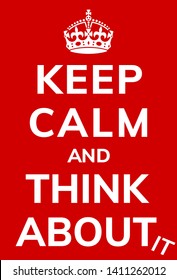 Brexit poster saying think about it