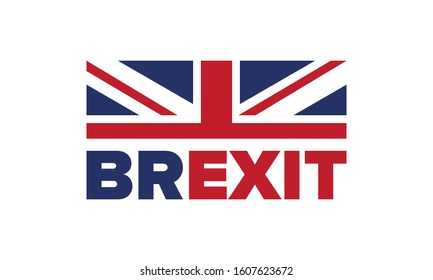 Brexit poster. UK leaving EU. Crisis in relations between the United Kingdom and the European Union. Vote for new deal. Brexit without deal. Great Britain and Europe flags. Vector illustration 