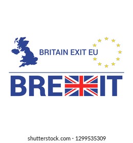 Brexit referendum concept about UK (United Kingdom or British) withdrawal from the EU (European Union) often shortened to Brexit.  For Brexit referendum campaign. 