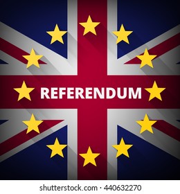 Brexit referendum Great Britain leave European union concept illustration