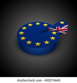 Brexit referendum Great Britain leave European union concept illustration