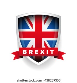 Brexit sign UK flag vector