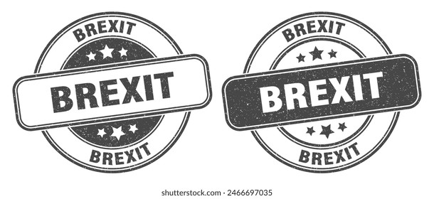 sello brexit. signo brexit. etiqueta redonda grunge