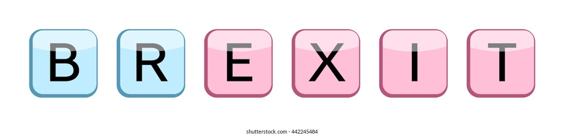 Brexit (UK withdrawal from European Union) text. Vector illustration.