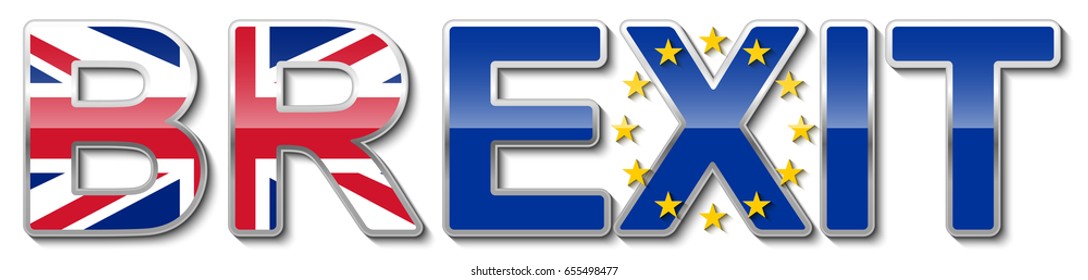 BREXIT - UK's withdrawal from the EU. Vector EPS10