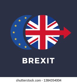 Brexit. United Kingdom leaving European Union. Vector illustration