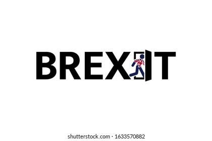 Brexit vector icon. UK exit from European unions concept
