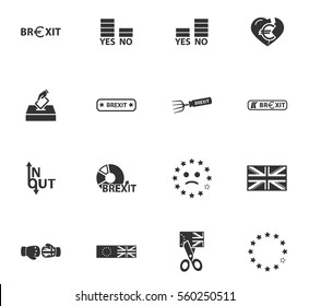 Brexit Vector Icons For User Interface Design