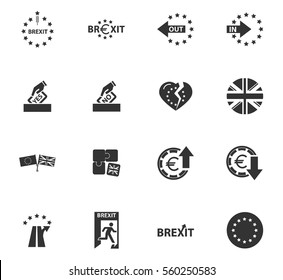 Brexit Vector Icons For User Interface Design