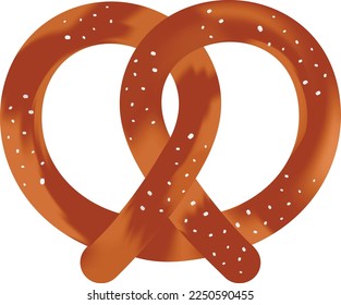 Brezel or Pretzel concept, Fastenbrezel vector color icon design, Germanic symbol, Germany culture sign, Deutschland traditions Elements stock illustration 