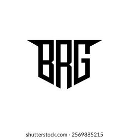 BRG letter logo design with white background in illustrator, vector logo modern alphabet font overlap style, calligraphy designs for logo, Poster, Invitation, etc.