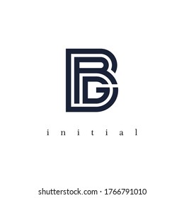 Logotipo BRG, letra inicial en línea y estilo geométrico.