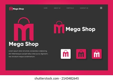 Brganding Logo,  Brand Identity, Letter M, Creative, Unique, Modern, Vector Logo Design, This logo for ecommerce business, online store, online shop	