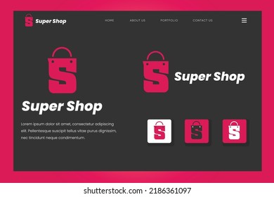 Brganding Logo, Brand Identity, Letter S, Creative, Unique, Modern, Vector Logo Design, This logo for ecommerce business, online store, online shop