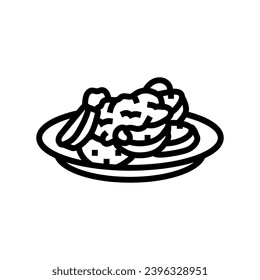 briam greek cuisine line icon vector. briam greek cuisine sign. isolated contour symbol black illustration