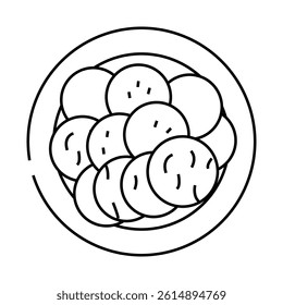briam greek cuisine line icon vector. briam greek cuisine sign. isolated contour symbol black illustration