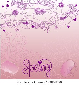  briar on rose background