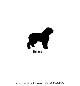 Briard dog silhouette dog breeds Animal Pet