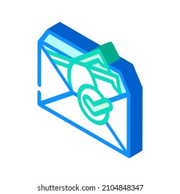 Bestechungsnachweis isometrischer Icon-Vektorgrafik. Bestechungszeichen. einzelne Symbolillustration