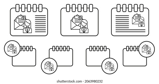 Soborno, corrupción, icono del vector de la mujer en la ilustración del conjunto de calénder para ui y ux, sitio web o aplicación móvil