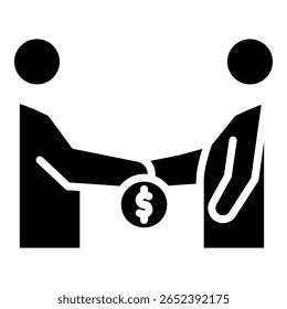 Bribe Icon Bold Style For Various Design Purposes