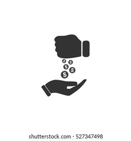Bribe icon flat. Illustration isolated vector sign symbol