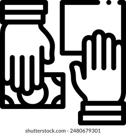 bribe icon. Thin Linear Style Design Isolated On White Background