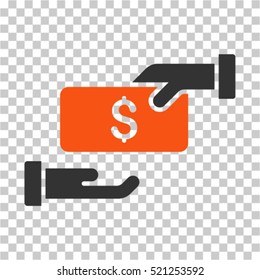Bribe icon. Vector pictogram style is a flat symbol, color, chess transparent background. Designed for software and web interface toolbars and menus.