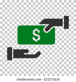 Bribe icon. Vector pictogram style is a flat symbol, color, chess transparent background. Designed for software and web interface toolbars and menus.
