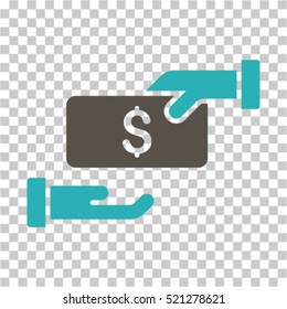 Bribe icon. Vector pictograph style is a flat symbol, color, chess transparent background. Designed for software and web interface toolbars and menus.