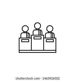 Bribe, judge icon. Element of corruption icon. Thin line icon for website design and development, app development. Premium icon