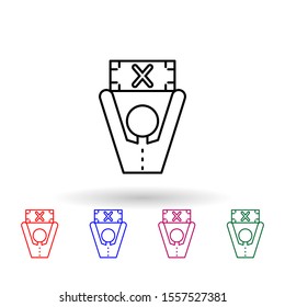 Bribe, man, multi color icon. Simple thin line, outline vector of corruption icons for ui and ux, website or mobile application