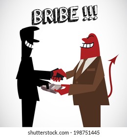 Bribe money - vector illustration