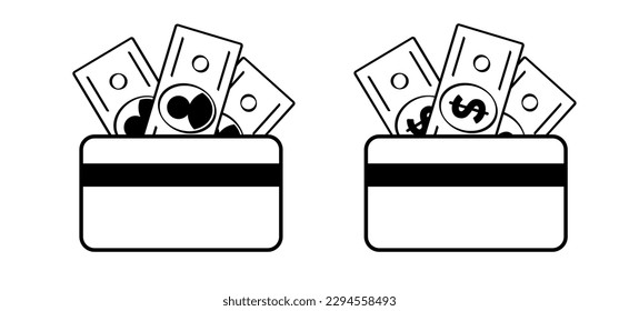 Bribe. payment pictogram. Cartoon hand holding a credit card. Contactless card. Pay cards. Plastic cards, payments. Wallet, money and hand. Banking finance investment. Transaction, transfer concept