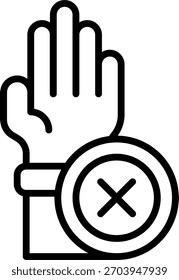 Diseño de Vector de soborno en estilo moderno, concepto de prevención de corrupción de violación ética y atención médica, ilustración de integridad médica. Icono de línea