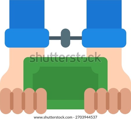 Bribe vector design in modern style, illegal payment and corruption scandal concept, financial crime illustration. Flat Icon