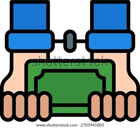 Bribe vector design in modern style, illegal payment and corruption scandal concept, financial crime illustration. Filled Line Icon