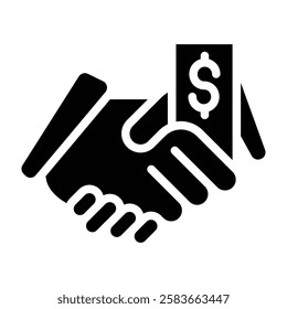 Bribe Vector Glyph Icon Vector Design