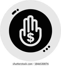 Bribery icon any purpose mobile application presentation website